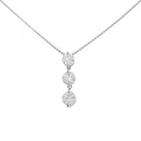 PT スリーストーン ダイヤモンド ネックレス 1.008CT