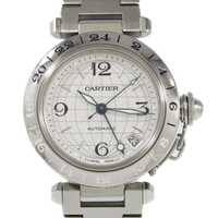 カルティエ パシャC GMT W31078M7 SS 自動巻