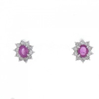 K18WG ルビー ピアス 0.50CT