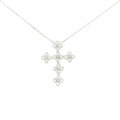 ヴァンドーム クロス × フラワー ダイヤモンド ネックレス 0.14CT
