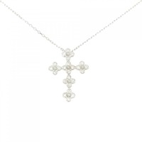 ヴァンドーム クロス × フラワー ダイヤモンド ネックレス 0.14CT