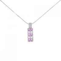 K18WG/750WG サファイヤ ネックレス 2.22CT 拡散処理未検査