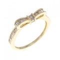 K18YG リボン ダイヤモンド リング 0.30CT