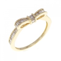 K18YG リボン ダイヤモンド リング 0.30CT
