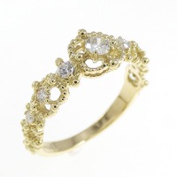 K18YG ダイヤモンド リング 0.24CT