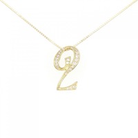 K18YG ナンバー2 ダイヤモンド ネックレス 0.17CT