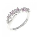 K18WG フラワー ピンクダイヤモンド リング 0.11CT