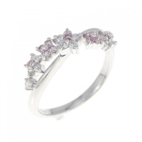 K18WG フラワー ピンクダイヤモンド リング 0.11CT