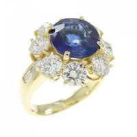 K18YG サファイヤ リング 2.96CT