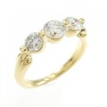 K18YG ダイヤモンド リング 0.70CT