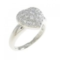 PT ハート パヴェ ダイヤモンド リング 0.59CT