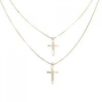 K18YG クロス ネックレス