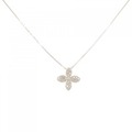 K18YG フラワー ダイヤモンド ネックレス 0.23CT