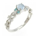 PT アクアマリンキャッツアイ リング 0.27CT