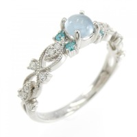 PT アクアマリンキャッツアイ リング 0.27CT