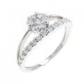 PT フラワー ダイヤモンド リング 0.30CT