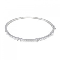 K18WG ダイヤモンド バングル 1.10CT