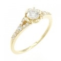 K18YG ダイヤモンド リング 0.310CT G SI2 VG