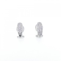K18WG パヴェ ダイヤモンド ピアス/イヤリング 1.00CT