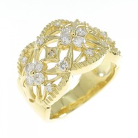 K18YG フラワー ダイヤモンド リング 0.70CT
