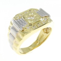 K18YG/PT ダイヤモンド リング 0.20CT