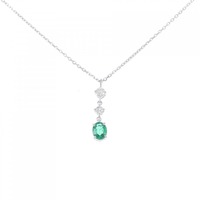 K18WG エメラルド ネックレス 0.263CT
