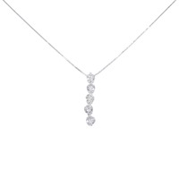 K18WG/750WG ダイヤモンド ネックレス 2.00CT
