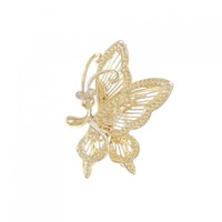 K18YG バタフライ ダイヤモンド ブローチ