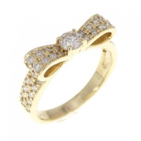 K18YG リボン ダイヤモンド リング 0.61CT