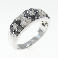 K18WG フラワー ダイヤモンド リング 1.00CT