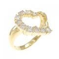 K18YG ハート ダイヤモンド リング 0.50CT