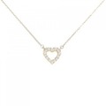 K18PG ハート ダイヤモンド ネックレス 0.17CT