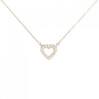 K18PG ハート ダイヤモンド ネックレス 0.17CT