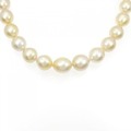 シルバークラスプ 白蝶パール ネックレス 10-14.5mm
