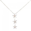 K18PG フラワー ダイヤモンド ネックレス 1.50CT