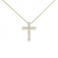 K18YG クロス ダイヤモンド ネックレス 1.00CT
