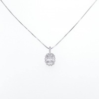 PT ダイヤモンド ネックレス 0.628CT E SI1 オーバルカット