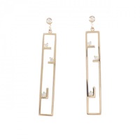 750PG ダイヤモンド ピアス 0.28CT