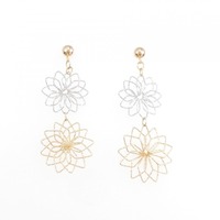 K18PG/K18WG フラワー ピアス