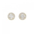 【リメイク】K18YG/ST ダイヤモンド ピアス 1.005CT 1.031CT H I1 Good