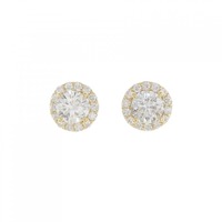 【リメイク】K18YG/ST ダイヤモンド ピアス 1.005CT 1.031CT H I1 Good