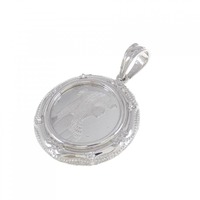 【新品】PT(枠) ダイヤモンド コイン ペンダント 0.04CT