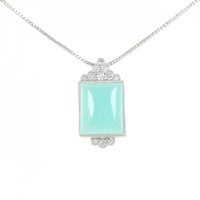 K18WG カルセドニー ネックレス 5.98CT