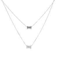 K18WG ダイヤモンド ネックレス 0.22CT