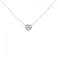 K18WG ハート ダイヤモンド ネックレス 0.20CT