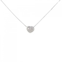 K18WG ハート ダイヤモンド ネックレス 0.20CT