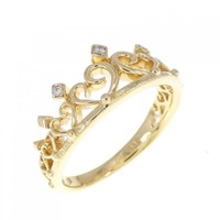 K18YG ティアラ ダイヤモンド リング 0.02CT