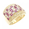 K18YG ルビー リング 1.38CT