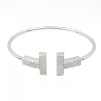 ティファニー Tワイヤー ラージ バングル 0.67CT