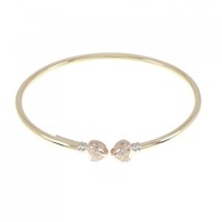 750スリーカラー ハート ダイヤモンド バングル 0.13CT